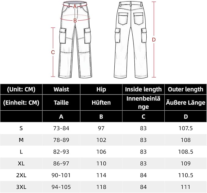 WORK IDEA Women's Hiking Trousers, Stretch Slim Fit, Water Resistant, Outdoor Hiking Trousers