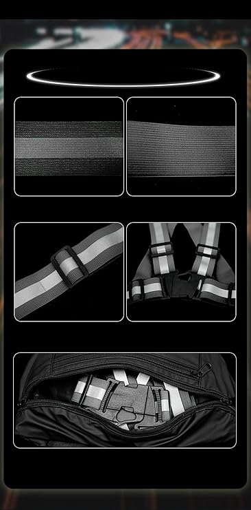 WORK IDEA Pack of 2 High Visibility Vest, Reflective Vest Certificate, Adjustable Vest for Cycling, Running, Hiking or Outdoor Use