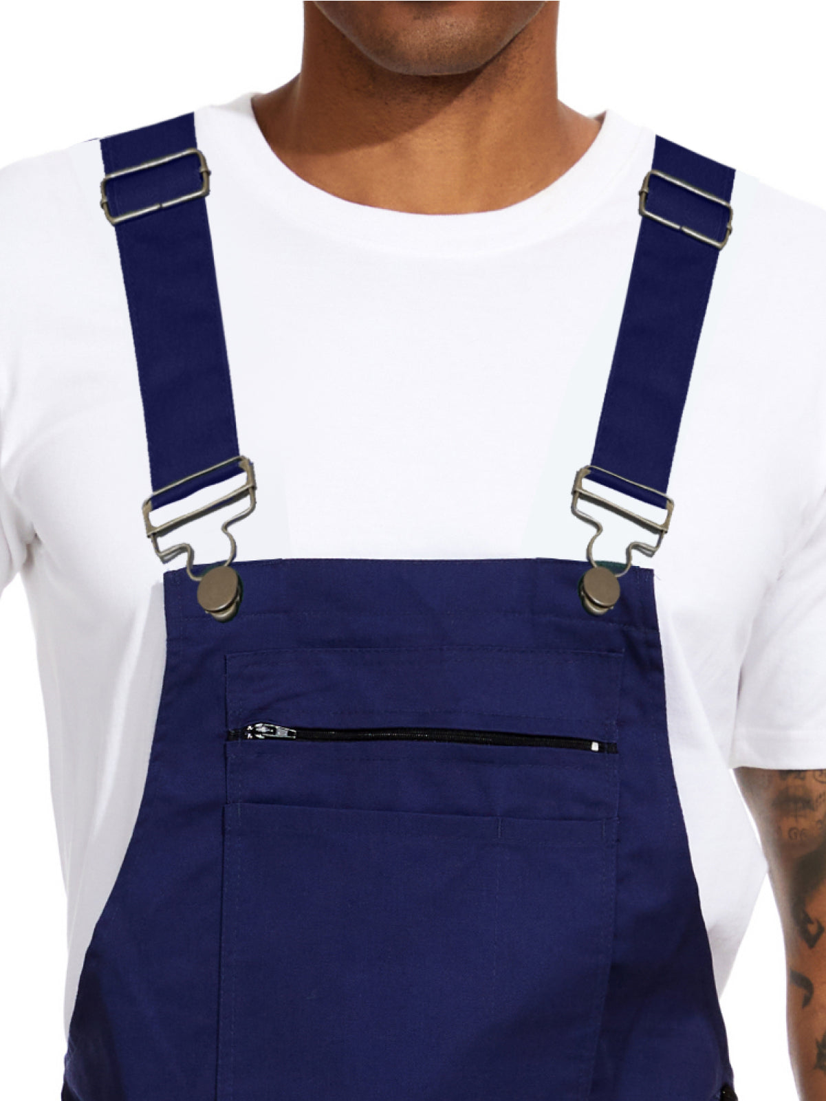 WORK IDEA Men's Bib Overalls Workwear Fashion Lightweight Jumpsuit with Pockets