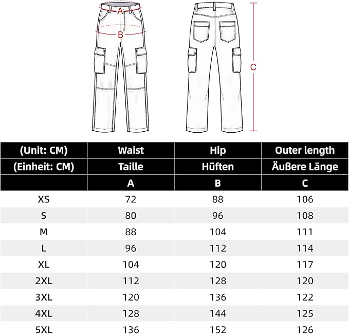 WORK IDEA Mens Work Trousers - Camouflage Trousers Mens Cargo Trousers with Inside Knee Pockets