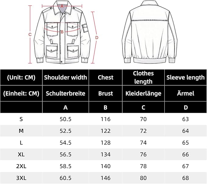 WORK IDEA Men's Work Jacket with Contrasting Reflective Stripes - Modern Design with Zip and Buttons