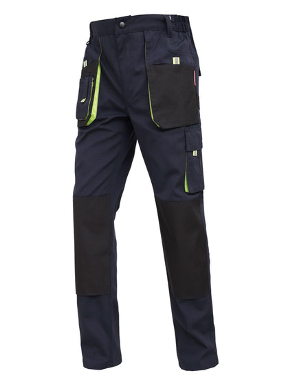 WORK IDEA Mens Work Trousers Oxford Knee Pockets Heavy Duty Canvas