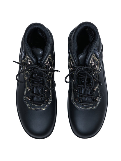 WORK IDEA High‑Top Safety Work Boots Genuine Leather Steel Toe Anti‑Slip Industrial Safety Shoes
