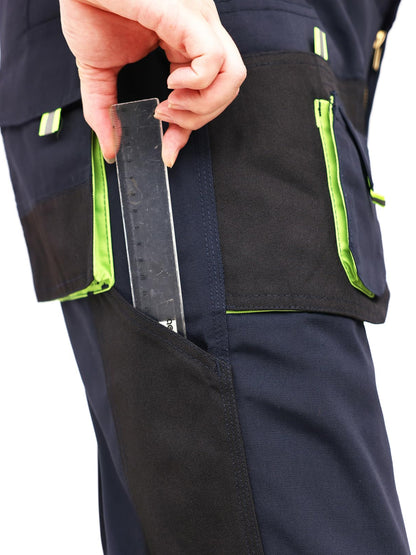 WORK IDEA Mens Work Trousers Oxford Knee Pockets Heavy Duty Canvas