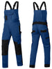 WORK IDEA Mens Stretch Work Dungarees with Multiple Pockets and Tool Pockets