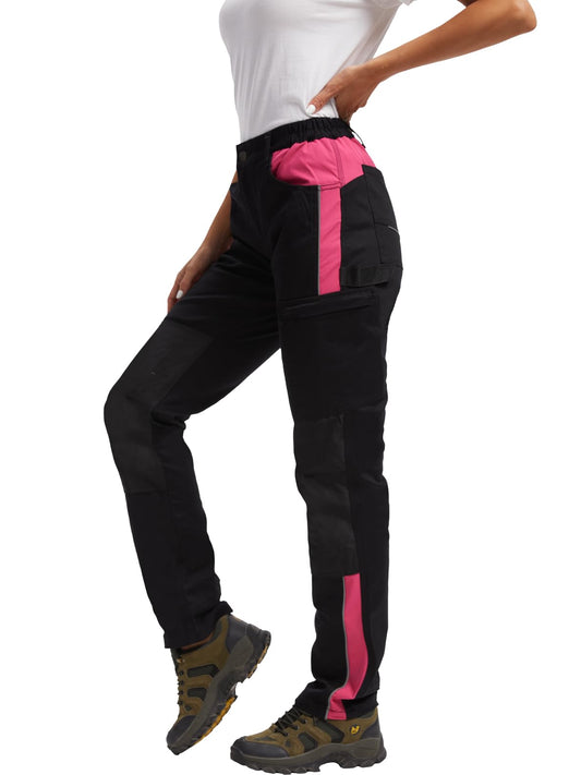 WORK IDEA Women's Work Trousers in Figure-Hugging Fit, Elastic and Lightweight, with Multiple Functional Pockets