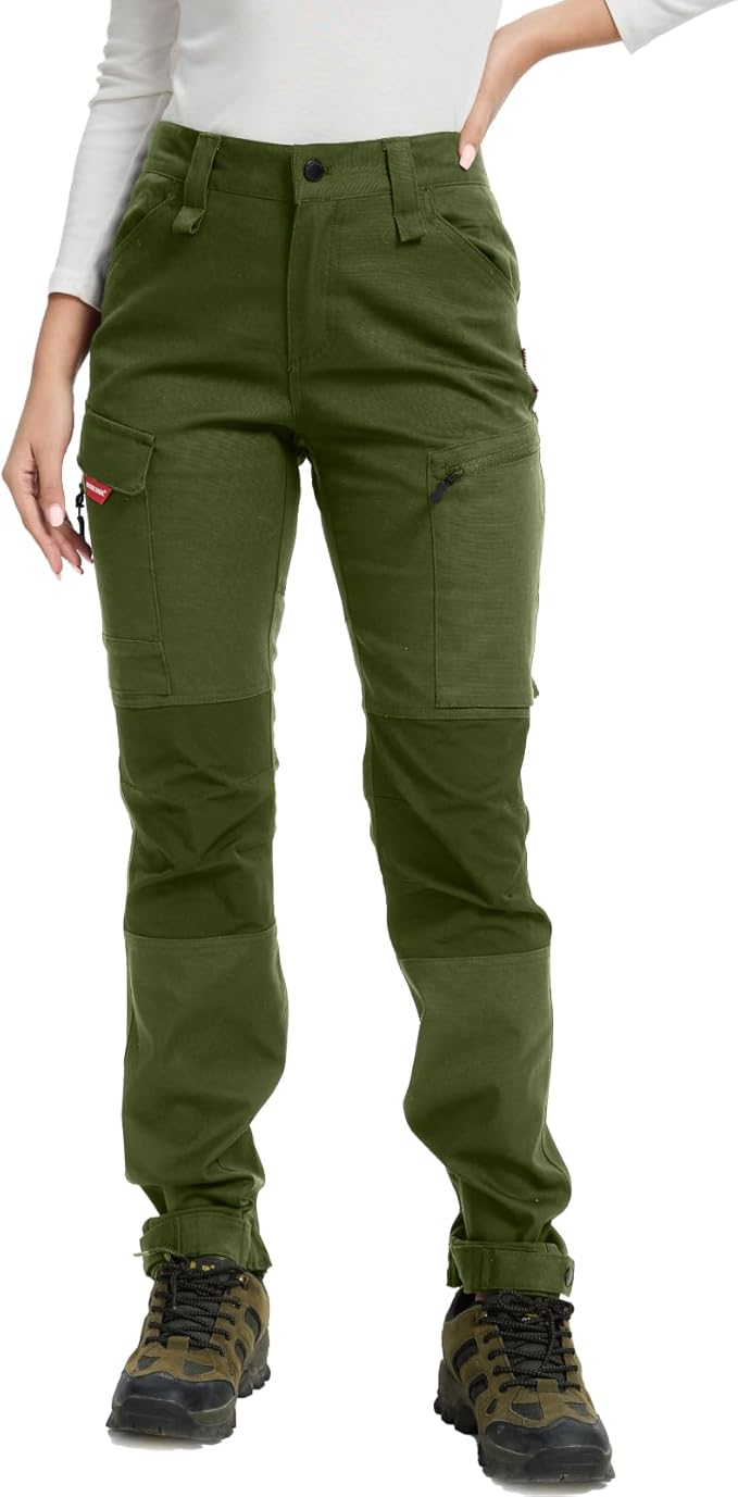 WORK IDEA Women's Hiking Trousers, Stretch Slim Fit, Water Resistant, Outdoor Hiking Trousers
