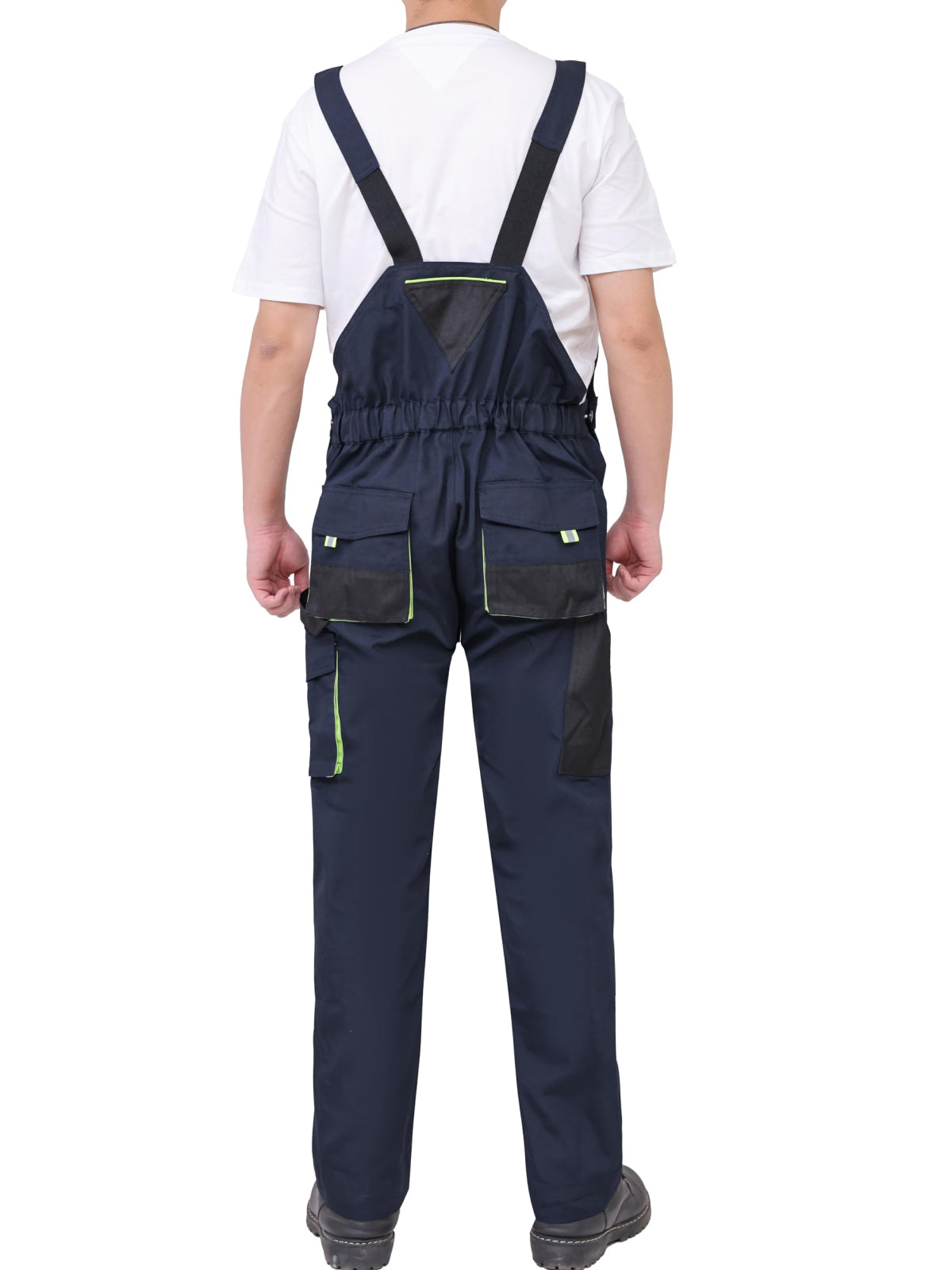 WORK IDEA Mens Work Dungarees Oxford Knee Pockets Durable Canvas