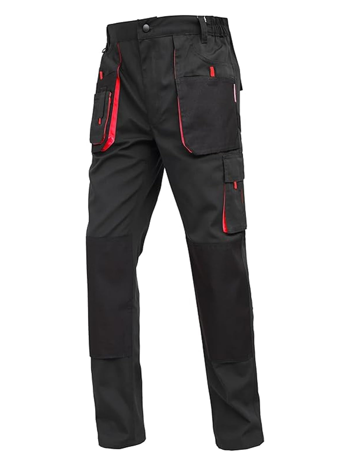 WORK IDEA Mens Work Trousers Oxford Knee Pockets Heavy Duty Canvas