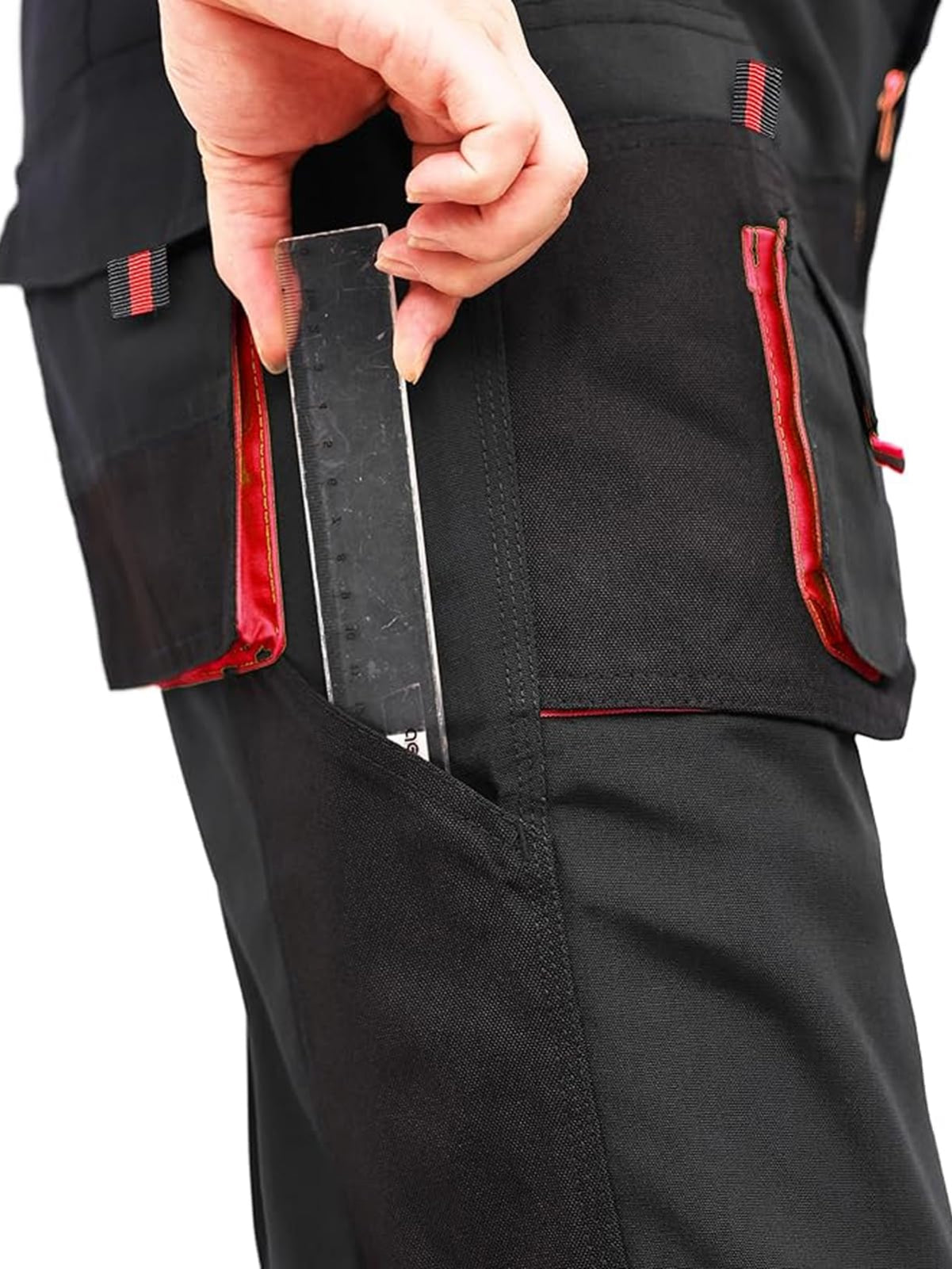 WORK IDEA Mens Work Trousers Oxford Knee Pockets Heavy Duty Canvas