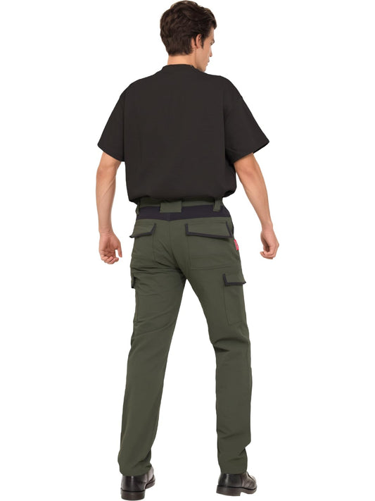 WORK IDEA Men's Work Trousers, Trousers with Multifunctional Pockets, Trousers with Removable Flight Pockets, black, XXL