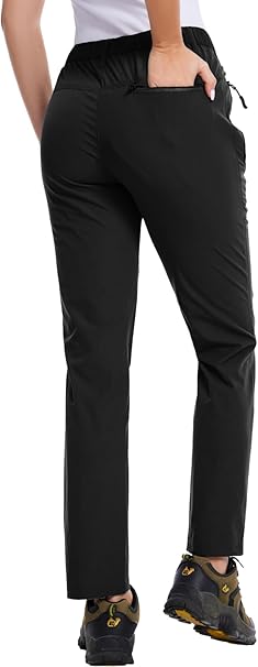 WORK IDEA Women's Summer Hiking Trousers, Ultra Thin & Quick-Drying, Lightweight Outdoor Trousers for Trekking and Yoga, Elastic, Breathable