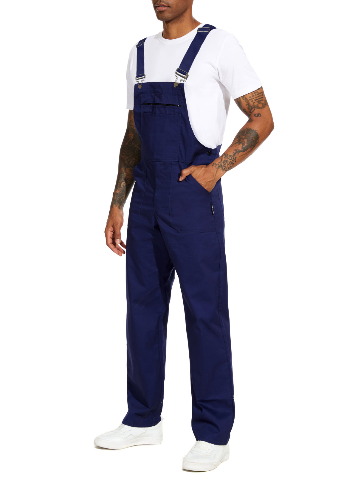 WORK IDEA Men's Bib Overalls Workwear Fashion Lightweight Jumpsuit with Pockets