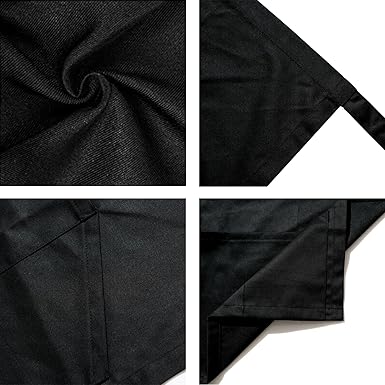 WORK IDEA Set of 3 apron with 3 pockets, front tie apron, waiter's apron, bistro apron, cooking apron, baking apron for restaurant, bar