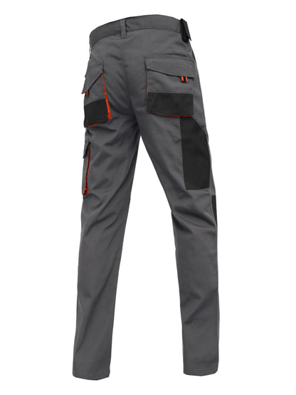 WORK IDEA Mens Work Trousers Oxford Knee Pockets Heavy Duty Canvas