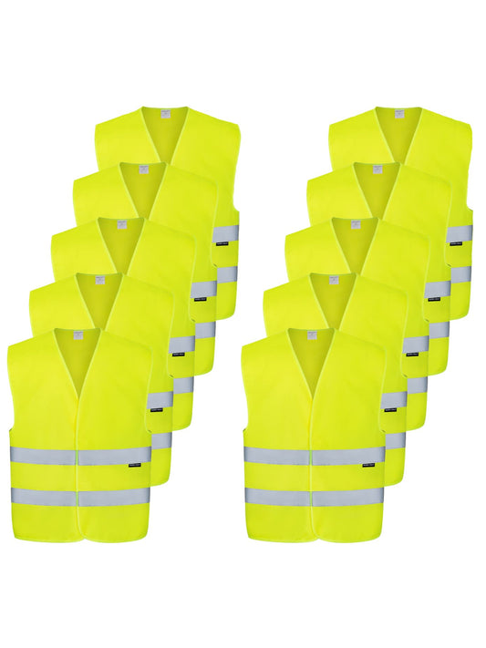 WORK IDEA Reflective Vest for Car, Reflective Vest is Certified, 360 Degree Reflective Safety Vest for Car, Motorcycle, Bicycle