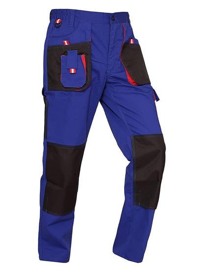 WORK IDEA Mens Work Trousers Oxford Knee Pockets Heavy Duty Canvas