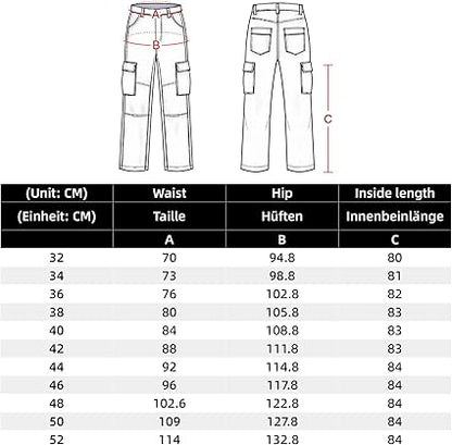 WORK IDEA Women's Work Trousers in Figure-Hugging Fit, Elastic and Lightweight, with Multiple Functional Pockets