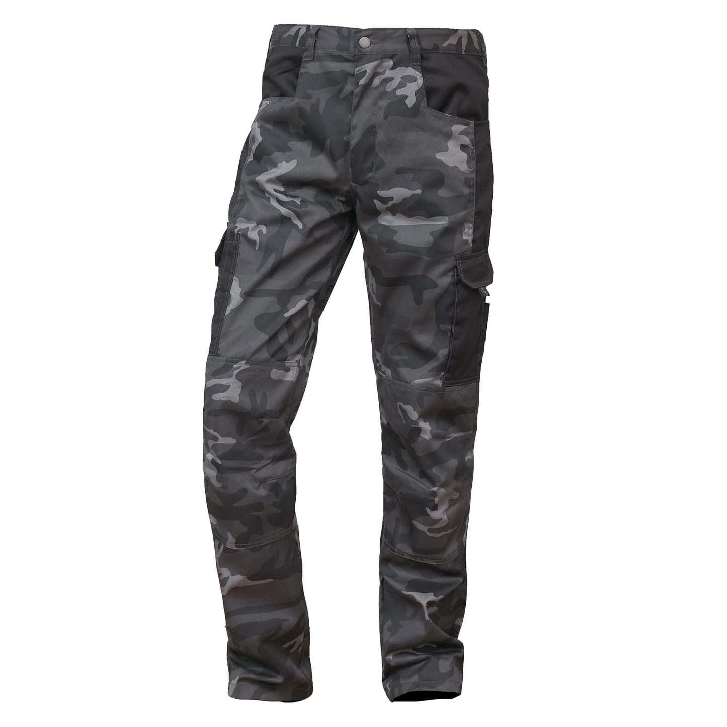 WORK IDEA Mens Work Trousers - Camouflage Trousers Mens Cargo Trousers with Inside Knee Pockets