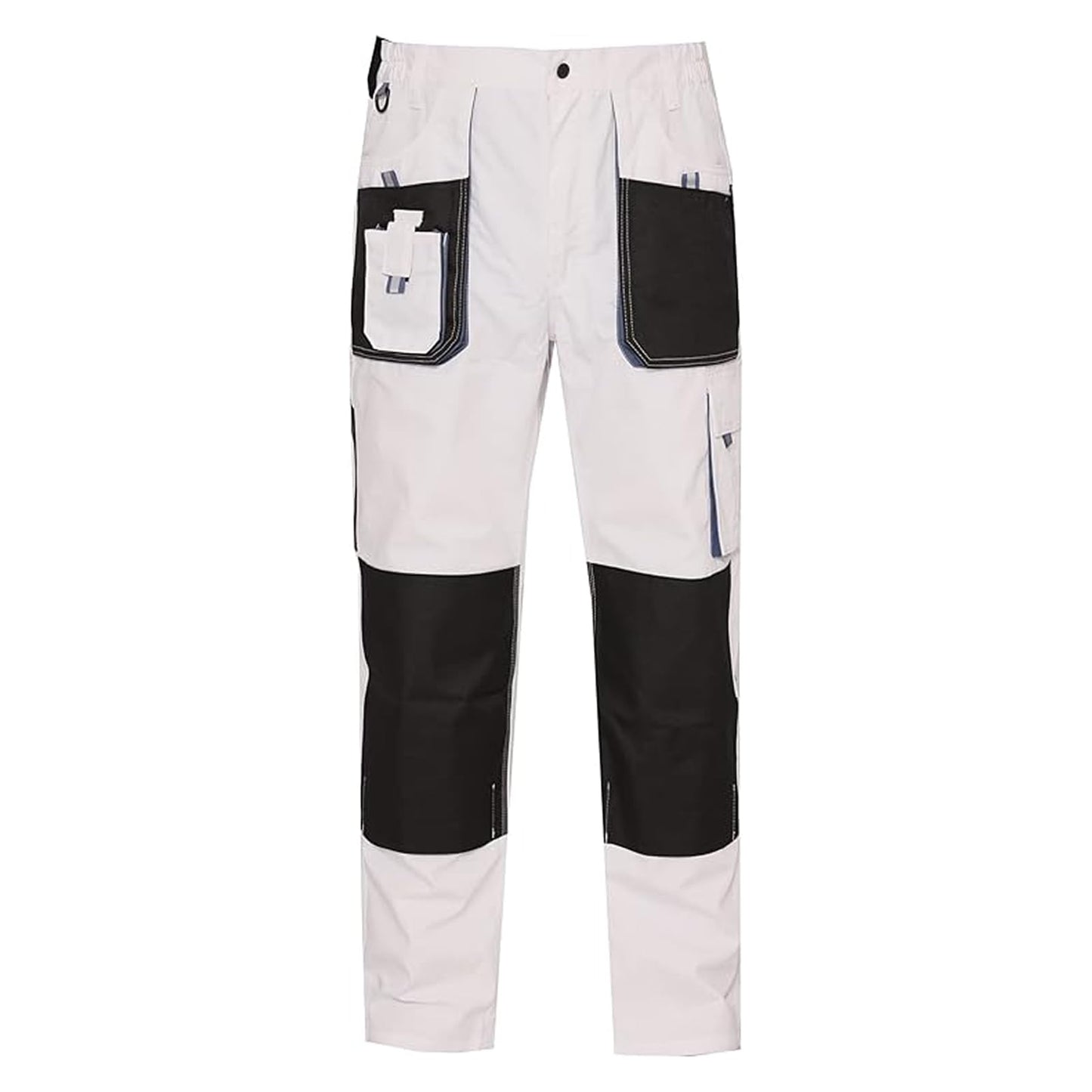 WORK IDEA Mens Work Trousers Oxford Knee Pockets Heavy Duty Canvas