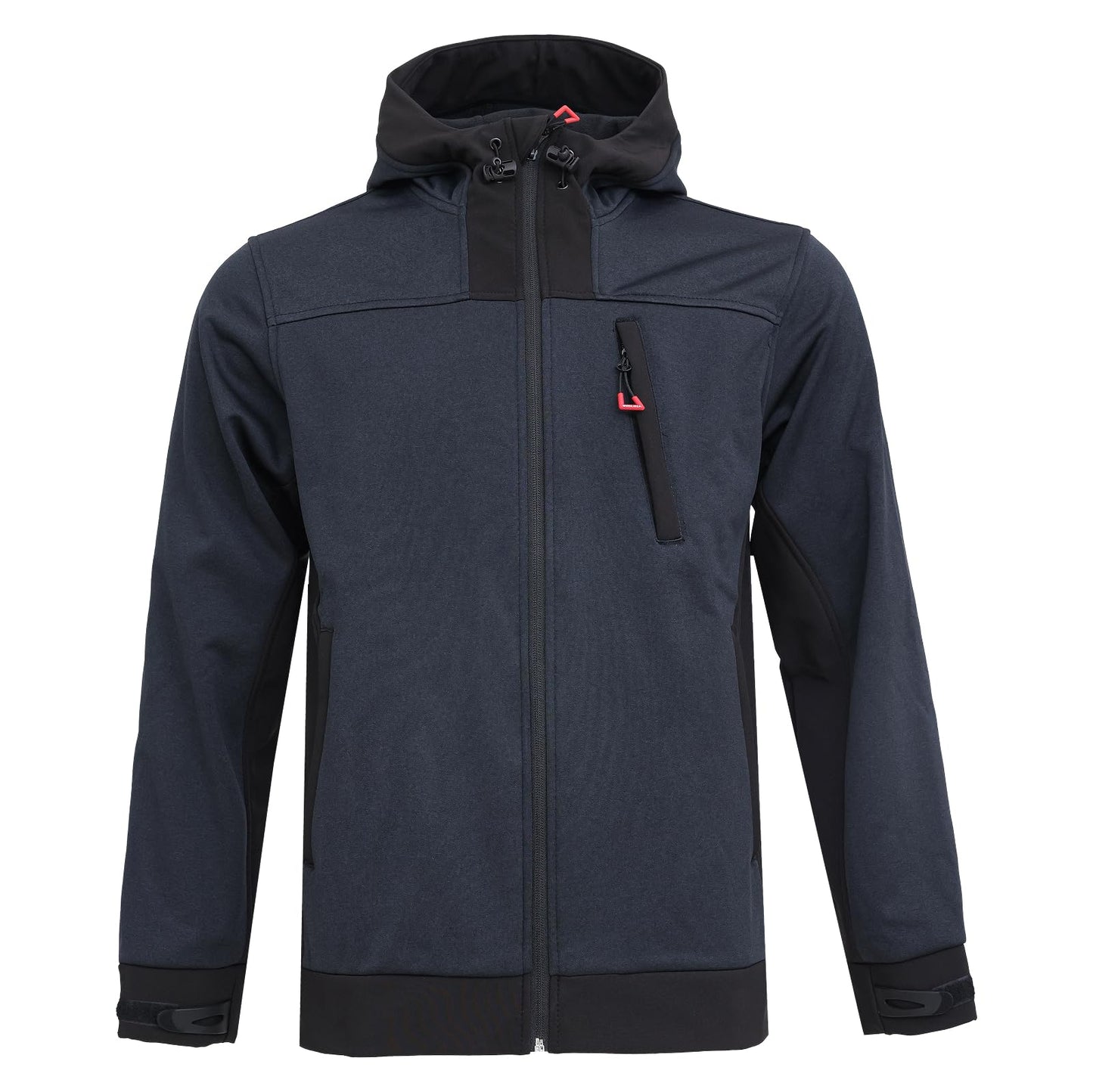 WORK IDEA Men's Fleece Jacket, Warm Soft Outdoor Jacket with Zip, Breathable, Lightweight, Cold Insulating