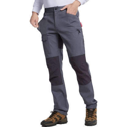 WORK IDEA Men's Hiking Trousers Stretch Slim Fit Waterproof Outdoor Hiking Trousers