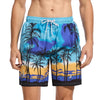 WORK IDEA Men's Quick-Drying Swimming Trunks with Print 100% Polyester - Summer Beach Board Shorts