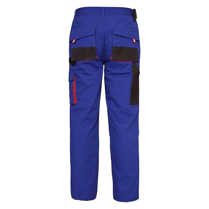 WORK IDEA Mens Work Trousers Oxford Knee Pockets Heavy Duty Canvas