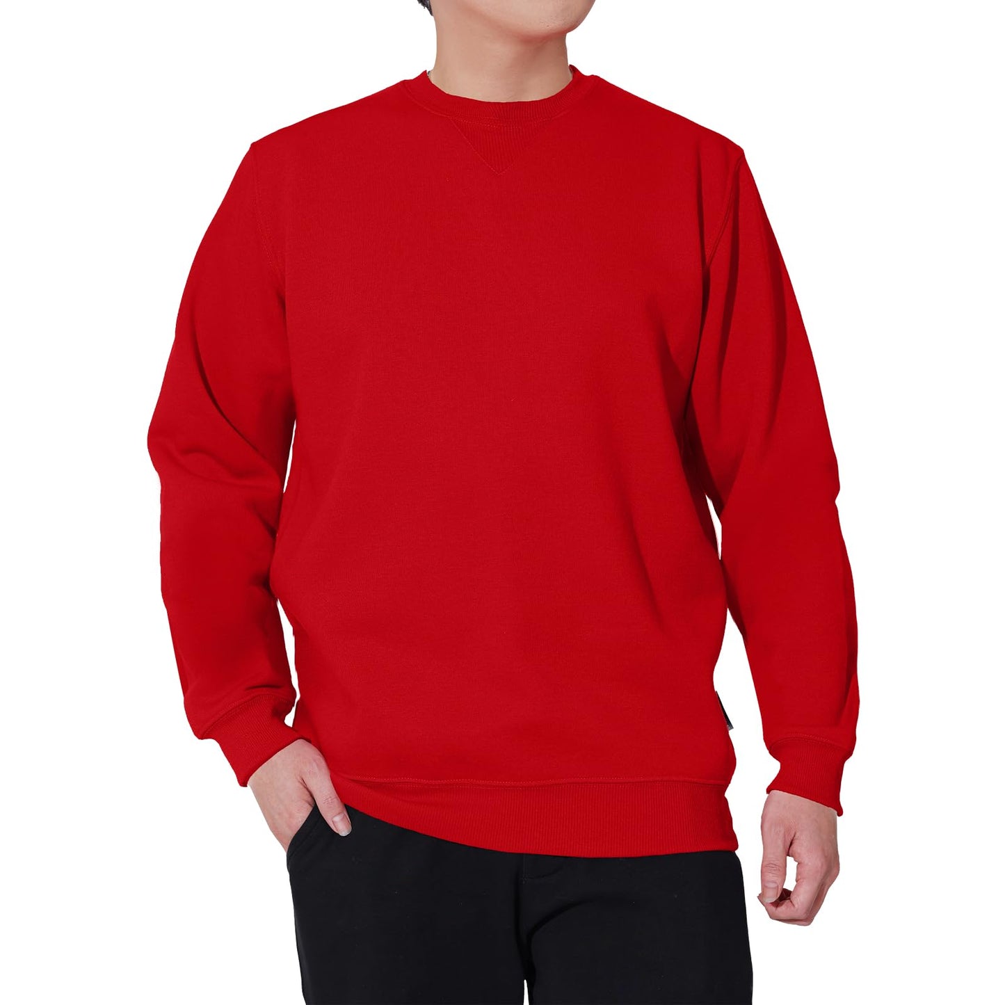 WORK IDEA Men's Crewneck Sweatshirt Work Wear Pullover Men's Basic Work Jumper