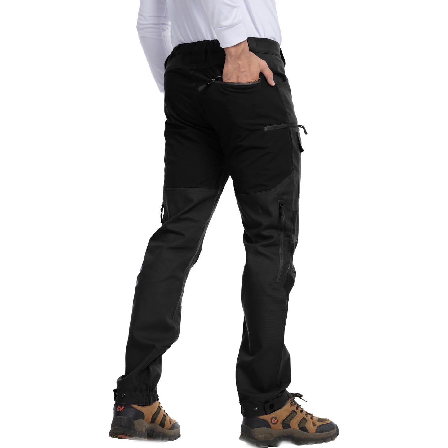 WORK IDEA Men's Hiking Trousers Stretch Slim Fit Waterproof Outdoor Hiking Trousers