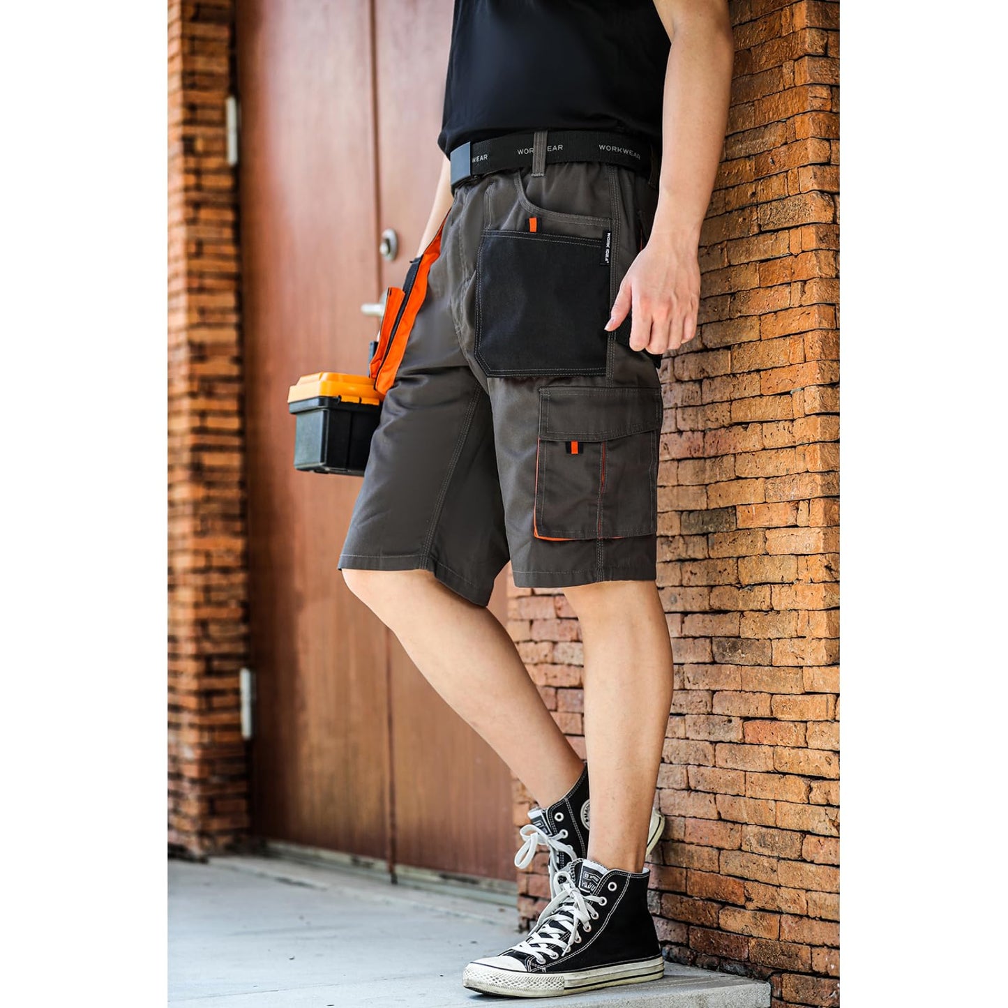 WORK IDEA Short Men's Work Shorts Multi Pocket Men's Cargo Trousers for Summer