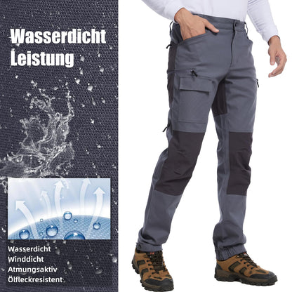 WORK IDEA Men's Hiking Trousers Stretch Slim Fit Waterproof Outdoor Hiking Trousers