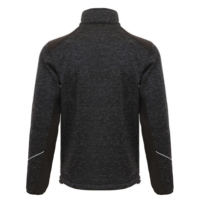 WORK IDEA Men's Knitted Fleece Jacket, Fleece Cardigan, Breathable Outdoor Fleece Jackets for Men, Warm and Lightweight Knitted Fleece Jacket with Zip