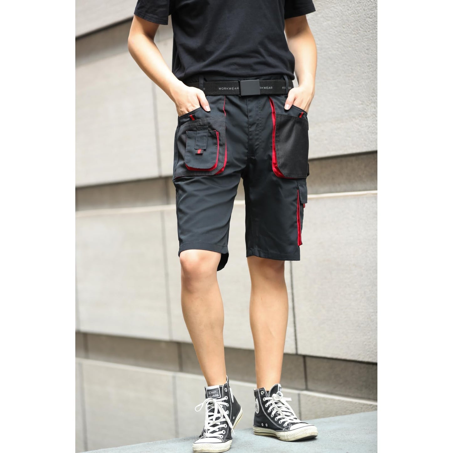 WORK IDEA Short Men's Work Shorts Multi Pocket Men's Cargo Trousers for Summer