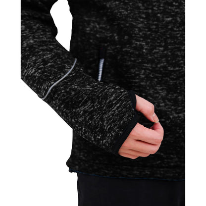 WORK IDEA Men's Knitted Fleece Jacket, Fleece Cardigan, Breathable Outdoor Fleece Jackets for Men, Warm and Lightweight Knitted Fleece Jacket with Zip