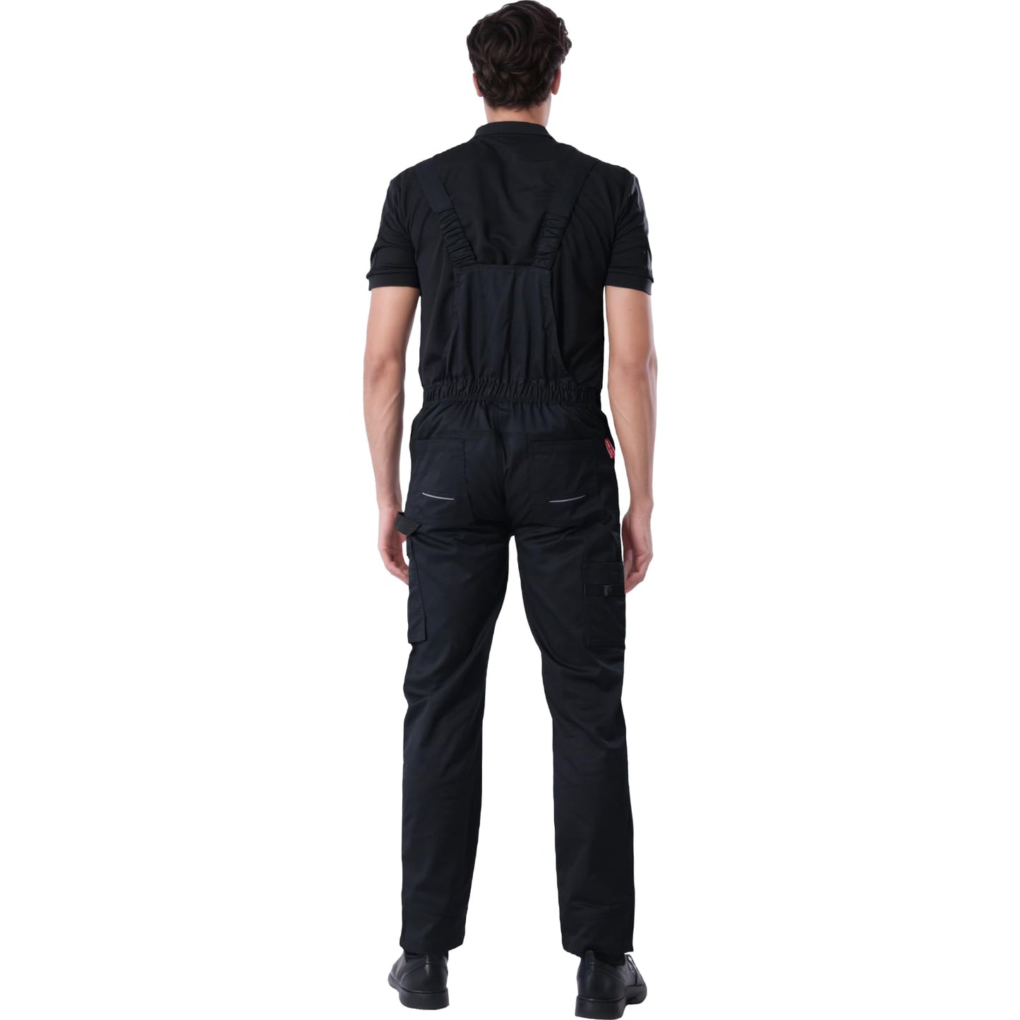 WORK IDEA Mens Stretch Work Dungarees with Multiple Pockets and Tool Pockets