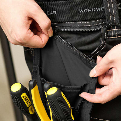 WORK IDEA Builder Work Shorts for Men - Durable Summer Combat Shorts - Multi Pocket Detachable Flight Pocket Shorts