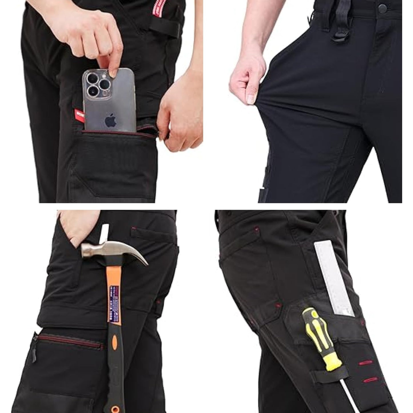 WORK IDEA Men's Slim Fit Stretch Work Shorts Durable Elegance for Highest