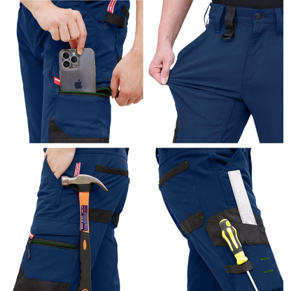 WORK IDEA Men's Slim Fit Stretch Work Shorts Durable Elegance for Highest